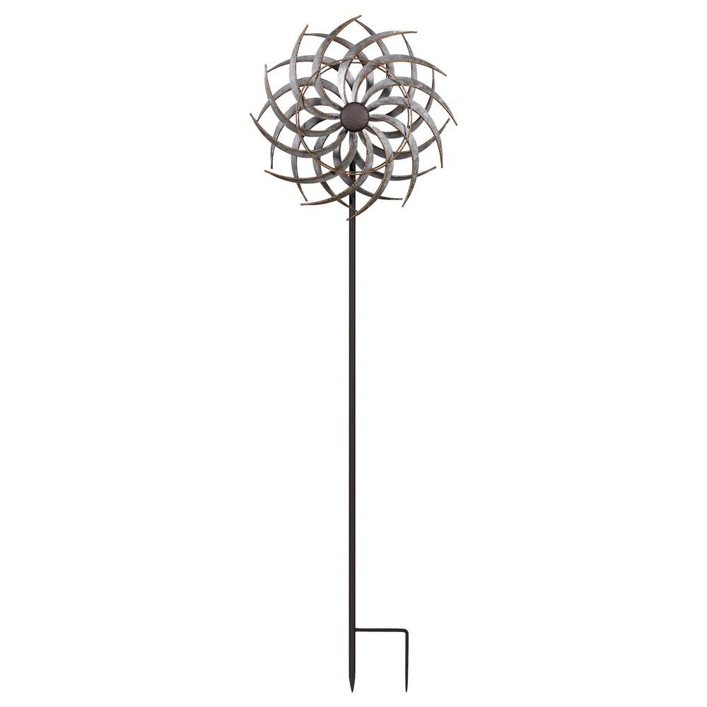 Galvanized Windmill Garden Stake