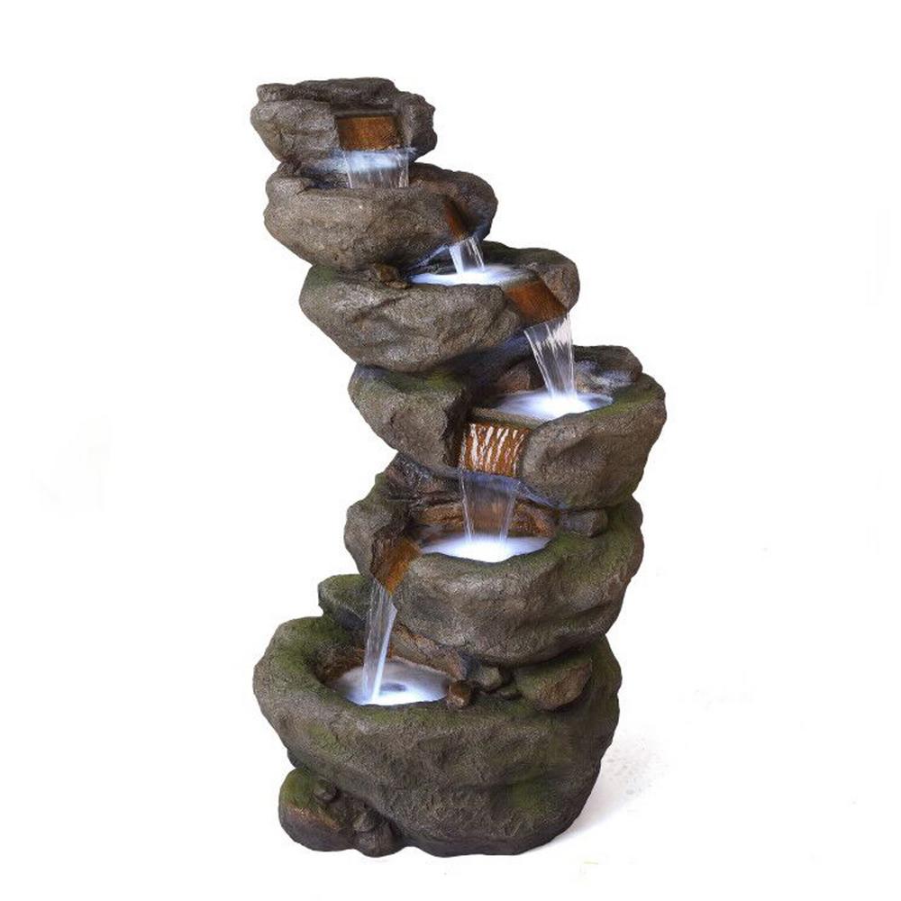 6 Tier Waterfall Fountain with LED Lights