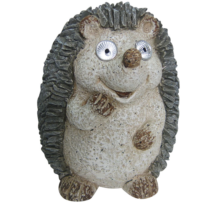 15" Solar Hedgehog Statue