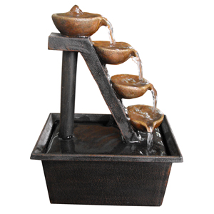 Four Tiered Step Tabletop Fountain