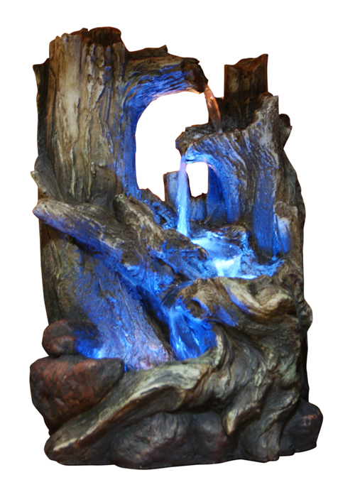 Tree Trunks Fountain with LED Light