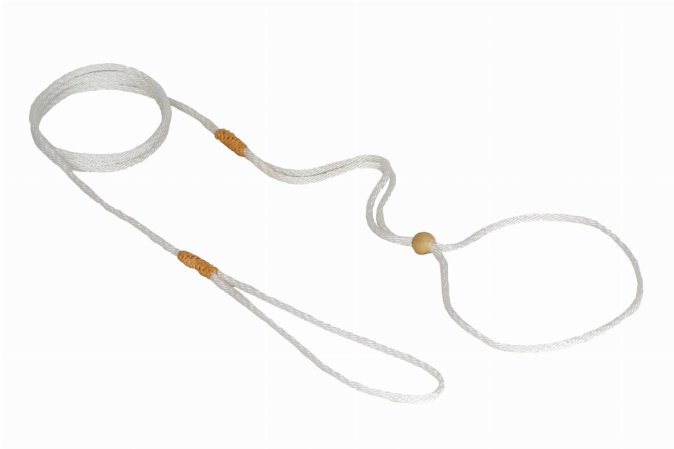 Alvalley Nylon Adjustable Loop Lead - 52in x 1/16 or 2 mmWhite Nylon