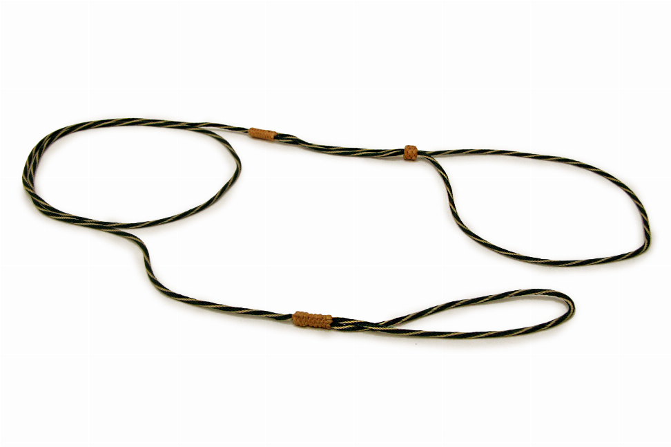 Alvalley Nylon Adjustable Loop Lead - 52in x 1/16 or 2 mmHunter Green / Gold