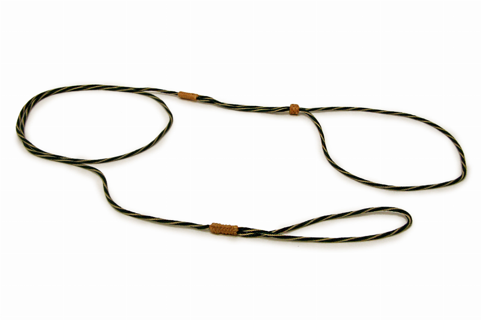 Alvalley Nylon Adjustable Loop Lead - 52in x 1/8in or 4mmHunter Green / Gold