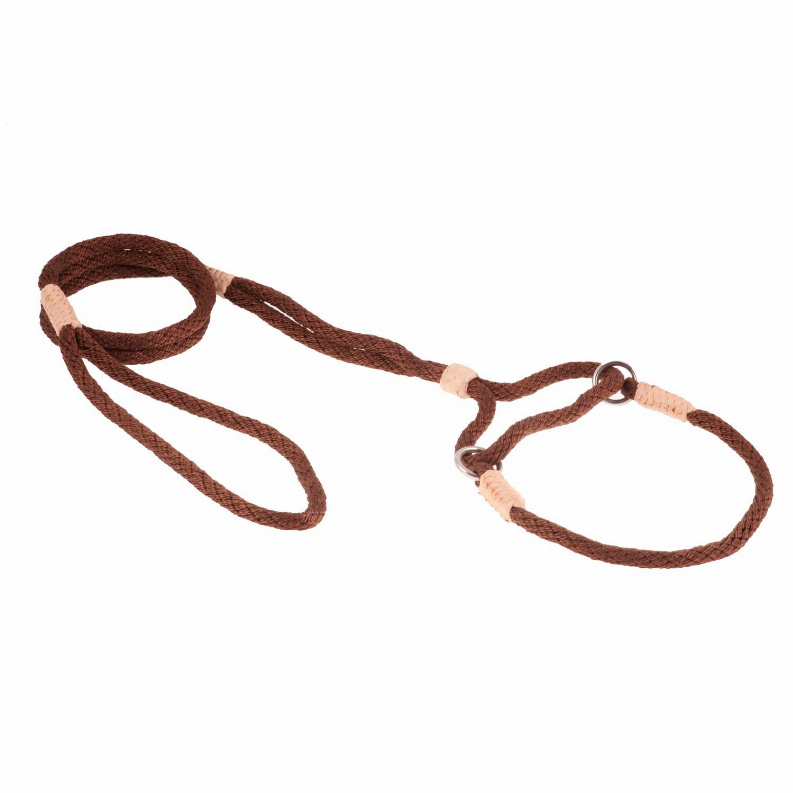 Alvalley Nylon Martingale Leads - 10in x 1/4in or 6mmBrown