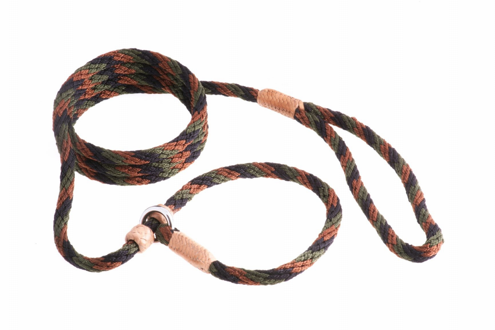 Alvalley Nylon Slip Leash With 2 Stoppers - 6ft  x 5/16in or 8mmCamouflage