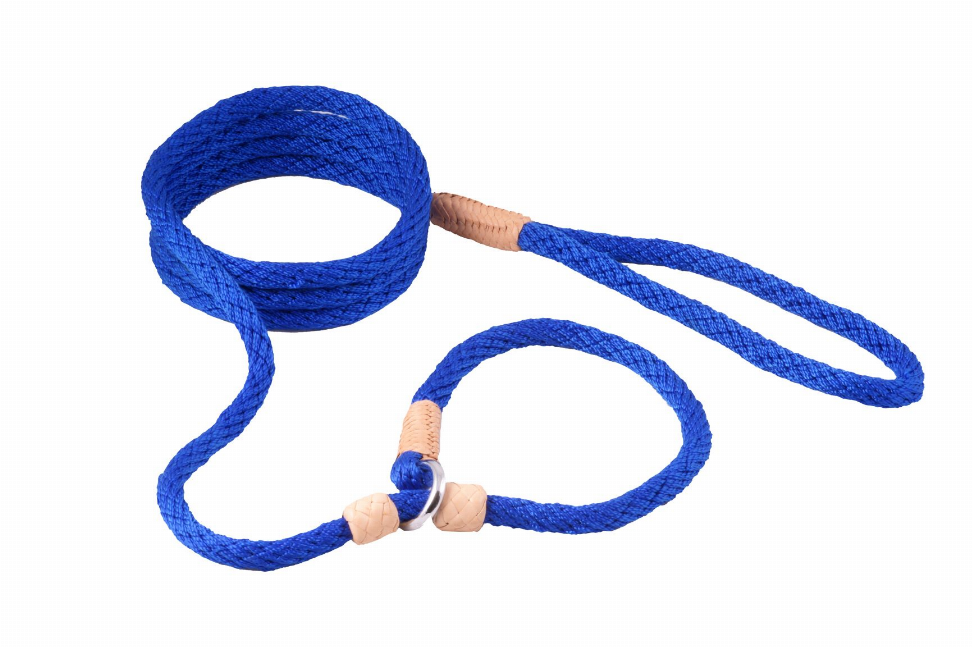 Alvalley Nylon Slip Leash With 2 Stoppers - 6ft  x 5/16in or 8mmDeep Blue