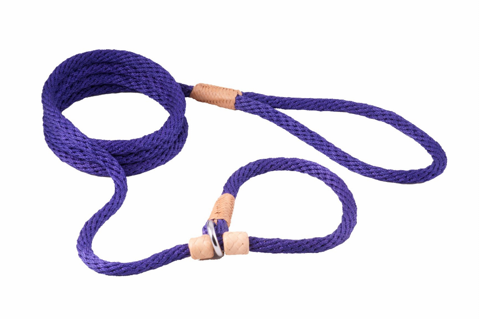 Alvalley Nylon Slip Leash With 2 Stoppers - 6ft  x 5/16in or 8mmPurple