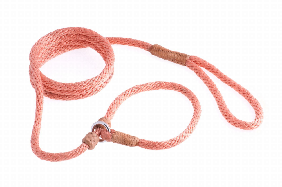 Alvalley Nylon Slip Leash With 2 Stoppers - 6ft  x 5/16in or 8mmPeach