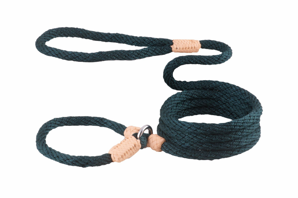 Alvalley Nylon Slip Leash With 2 Stoppers - 6ft  x 5/16in or 8mmHunter Green