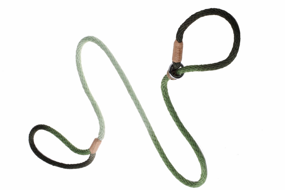 Alvalley Nylon Slip Leash With 2 Stoppers - 6ft  x 5/16in or 8mmGreen Multicolor
