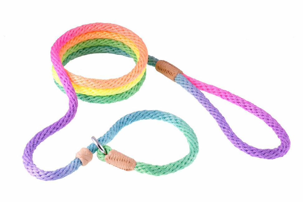 Alvalley Nylon Slip Leash With 2 Stoppers - 6ft  x 5/16in or 8mmMulticolor