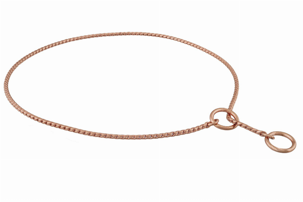Alvalley Slip Snake Show Chain Collar - 16 in x 2.4mmRose Gold Plated Metal Chain