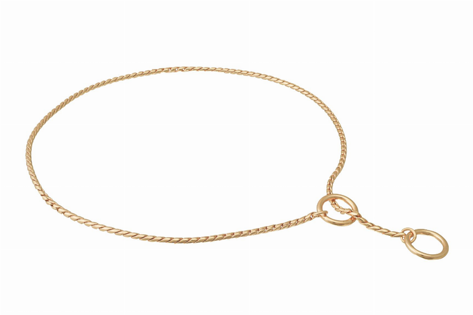Alvalley Slip Snake Show Chain Collar - 16 in x 3.0mmGold Plated Metal Chain