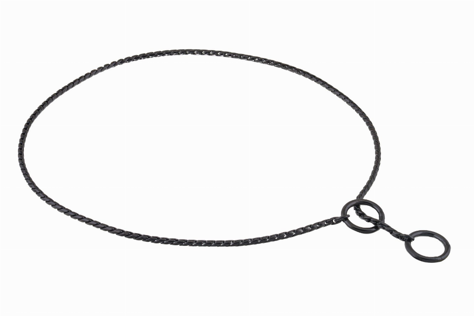 Alvalley Slip Snake Show Chain Collar - 16 in x 3.0mmBlack Metal Chain