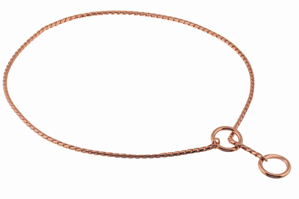 Alvalley Slip Snake Show Chain Collar - 16 in x 3.0mmRose Gold Plated Metal Chain