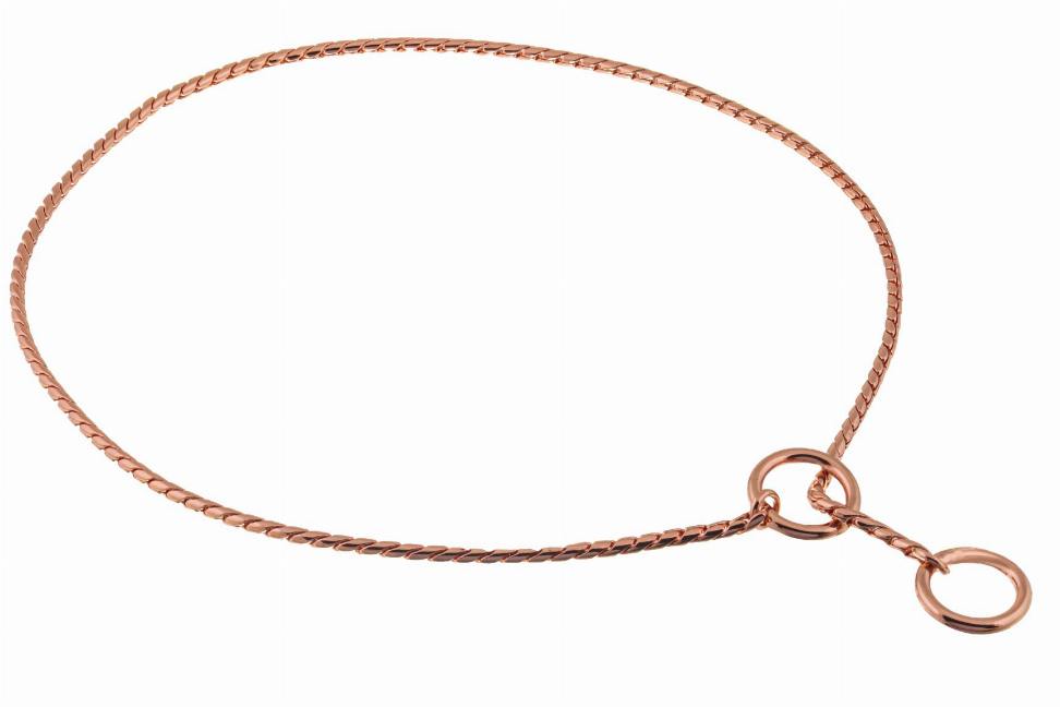 Alvalley Slip Snake Show Chain Collar - 28 in x 3.0mmRose Gold Plated Metal Chain