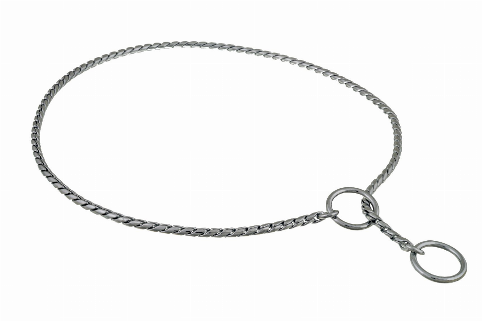 Alvalley Slip Snake Show Chain Collar - 16 in x 3.8mmChrome Plated Metal Chain