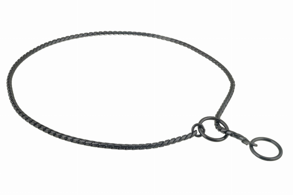 Alvalley Slip Snake Show Chain Collar - 16 in x 3.8mmBlack Metal Chain