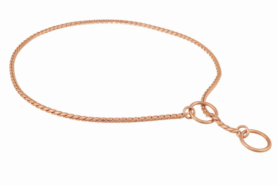 Alvalley Slip Snake Show Chain Collar - 16 in x 3.8mmRose Gold Plated Metal Chain