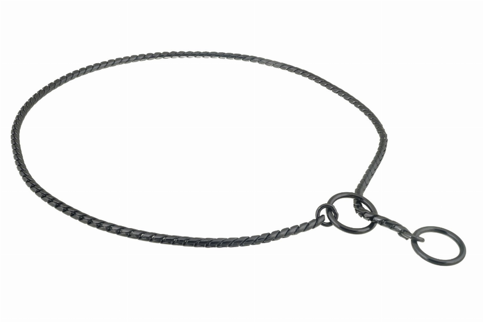 Alvalley Slip Snake Show Chain Collar - 18 in x 3.8mmBlack Metal Chain