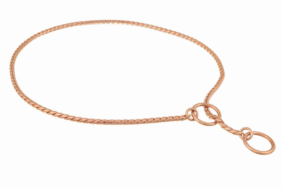 Alvalley Slip Snake Show Chain Collar - 18 in x 3.8mmRose Gold Plated Metal Chain