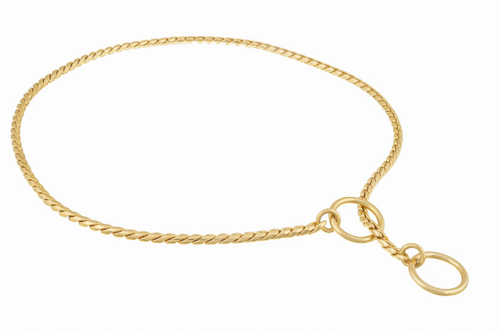 Alvalley Slip Snake Show Chain Collar - 24 in x 3.8mmGold Plated Metal Chain