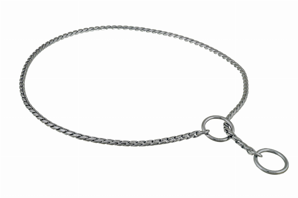 Alvalley Slip Snake Show Chain Collar - 24 in x 3.8mmChrome Plated Metal Chain