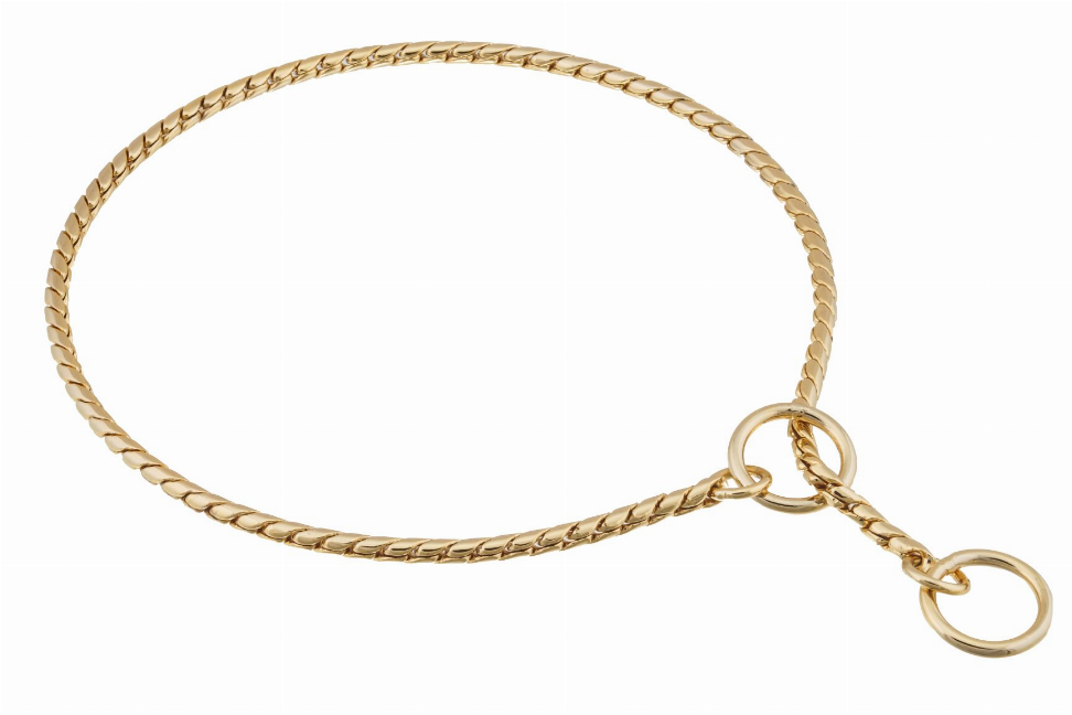Alvalley Slip Snake Show Chain Collar - 16 in x 5.5mmGold Plated Metal Chain