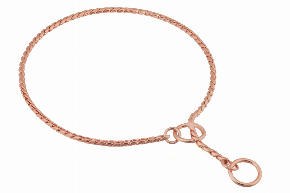 Alvalley Slip Snake Show Chain Collar - 16 in x 5.5mmRose Gold Plated Metal Chain