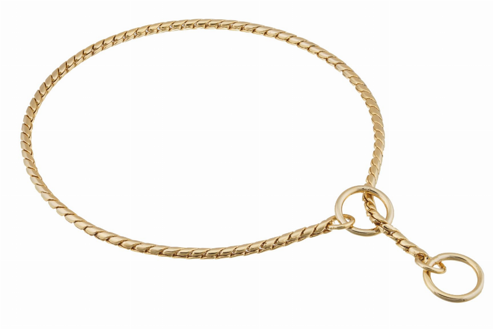 Alvalley Slip Snake Show Chain Collar - 30 in x 5.5mmGold Plated Metal Chain