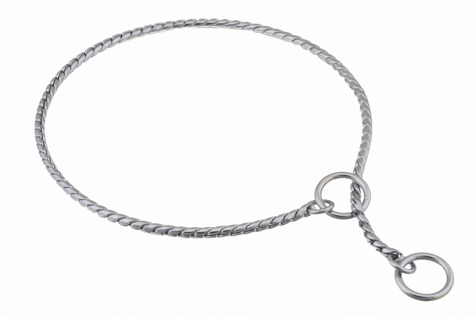 Alvalley Slip Snake Show Chain Collar - 32 in x 5.5mmChrome Plated Metal Chain