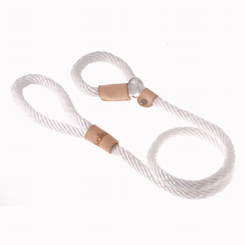 Alvalley Sport Slip Lead With Stopper - 4 ft  x 5/16in or 8mmWhite