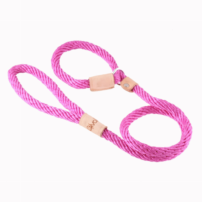 Alvalley Sport Slip Lead With Stopper - 4 ft  x 5/16in or 8mmHot Pink