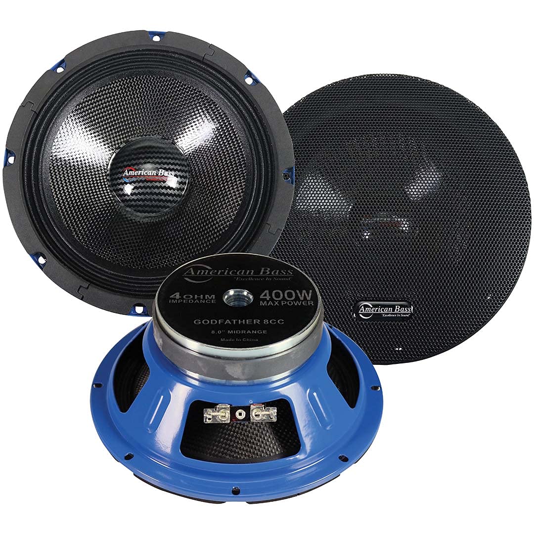 American Bass 8" Midrange Speaker 400W MAX 4 Ohm (each)