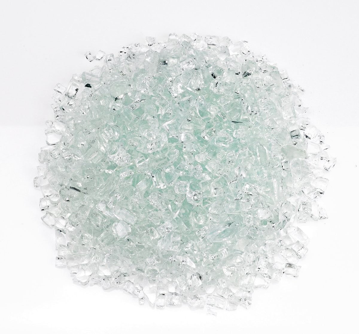 1/4 inch Clear fire glass, 10lb jar