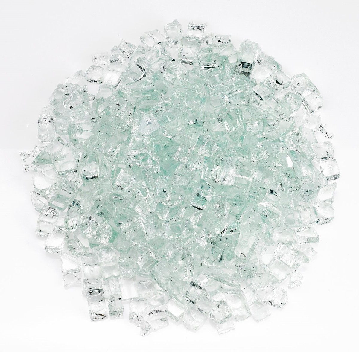 1/2 inch Clear fire glass, 10lb jar