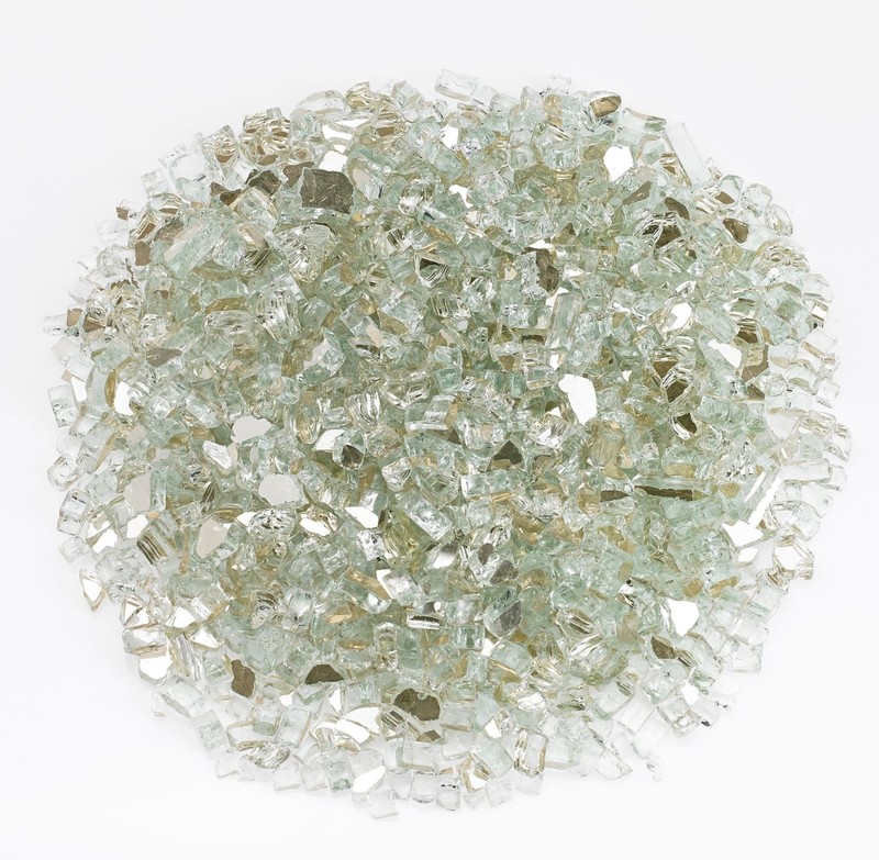 1/4 inch Platinum Reflective fire glass, 10lb jar