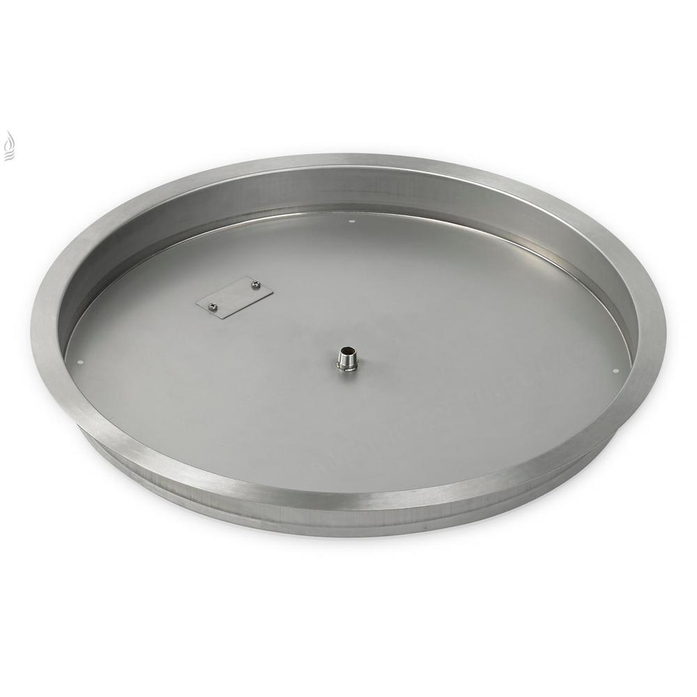 25" Round Stainless Steel Drop-In Fire Pit Pan W/ 18" Ring