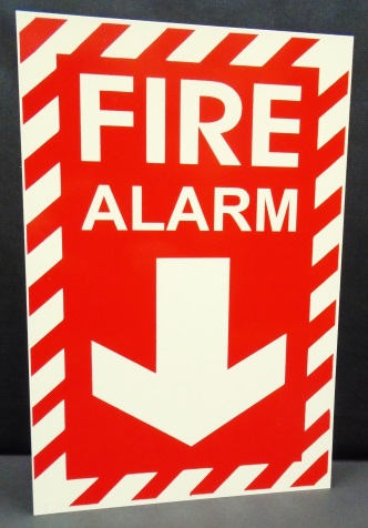 Fire Alarm Sign, Self-adhesive