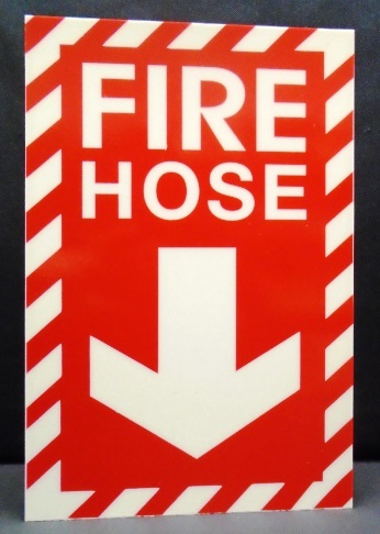 Fire Hose Sign, Self-adhesive