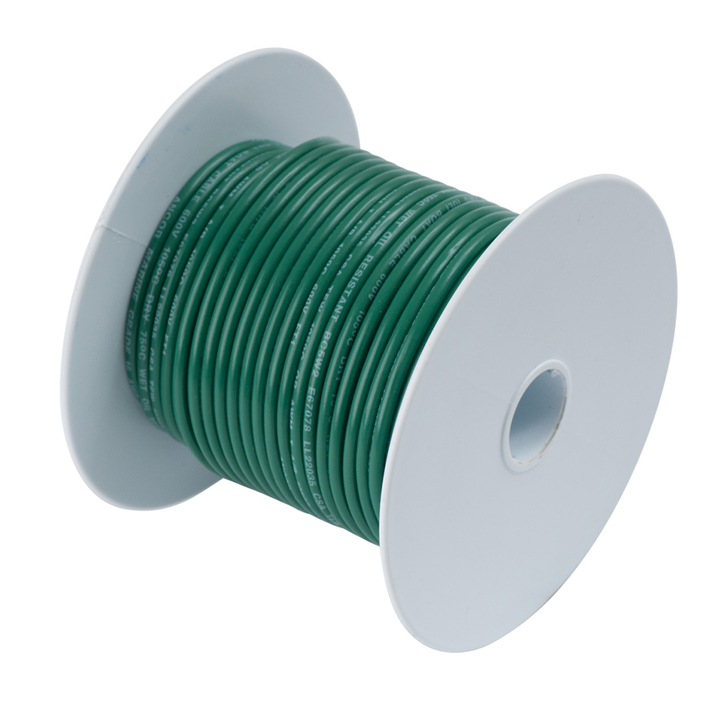 Ancor Tinned Copper Wire - 6 AWG - Green - 25'