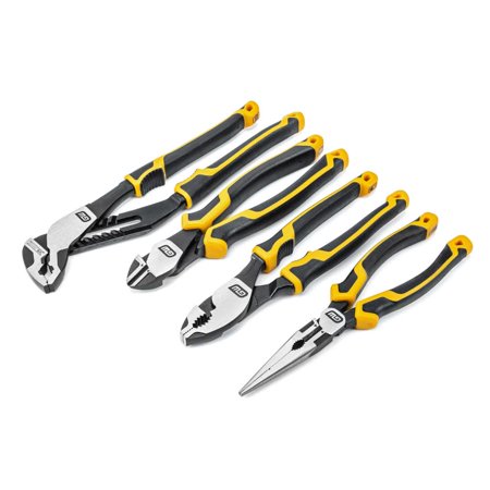 4 PC MIXED DUAL MATERIAL PLIER SET