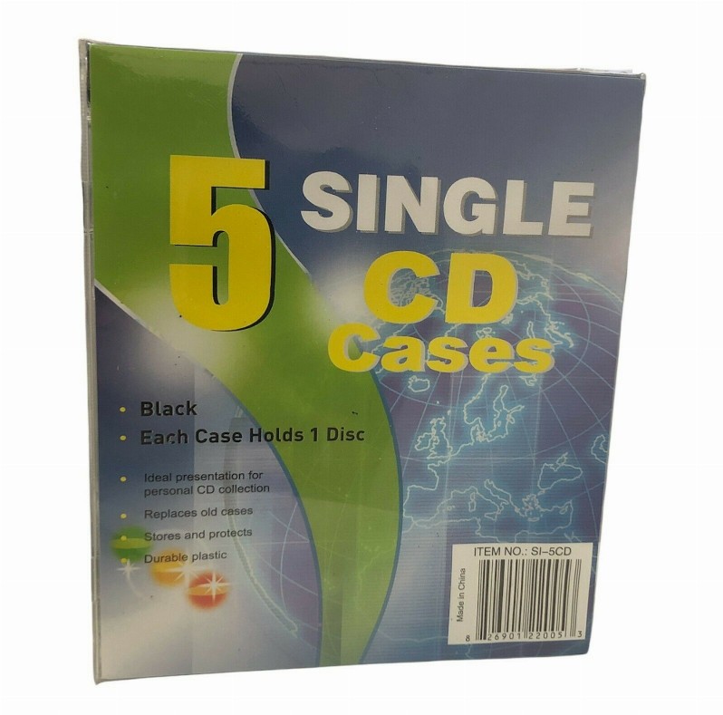 Single CD/DVD Cases (5 Pack)