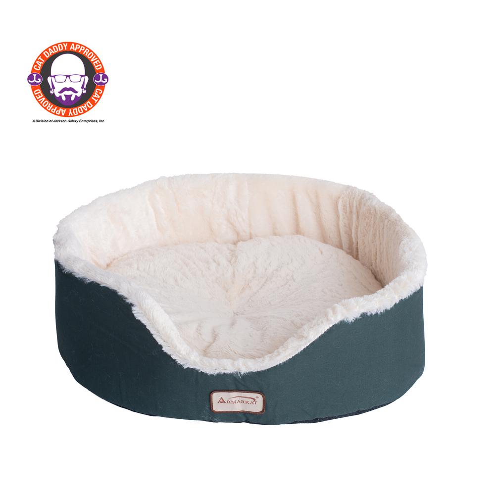 Armarkat Pet Bed Model C04HML/MB   Laurel Green and Ivory