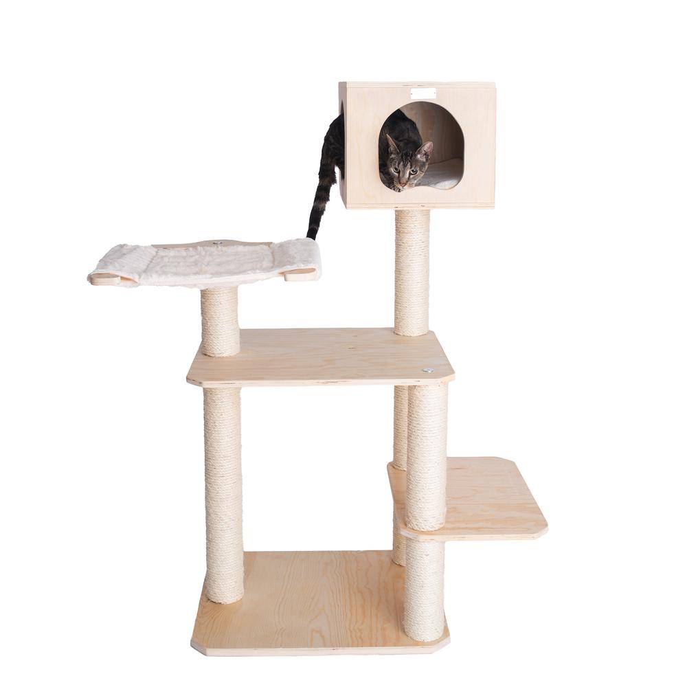 Armarkat Real Wood Premium Scots Pine, Solid Wood Cat Tree, 50" Tall S5103