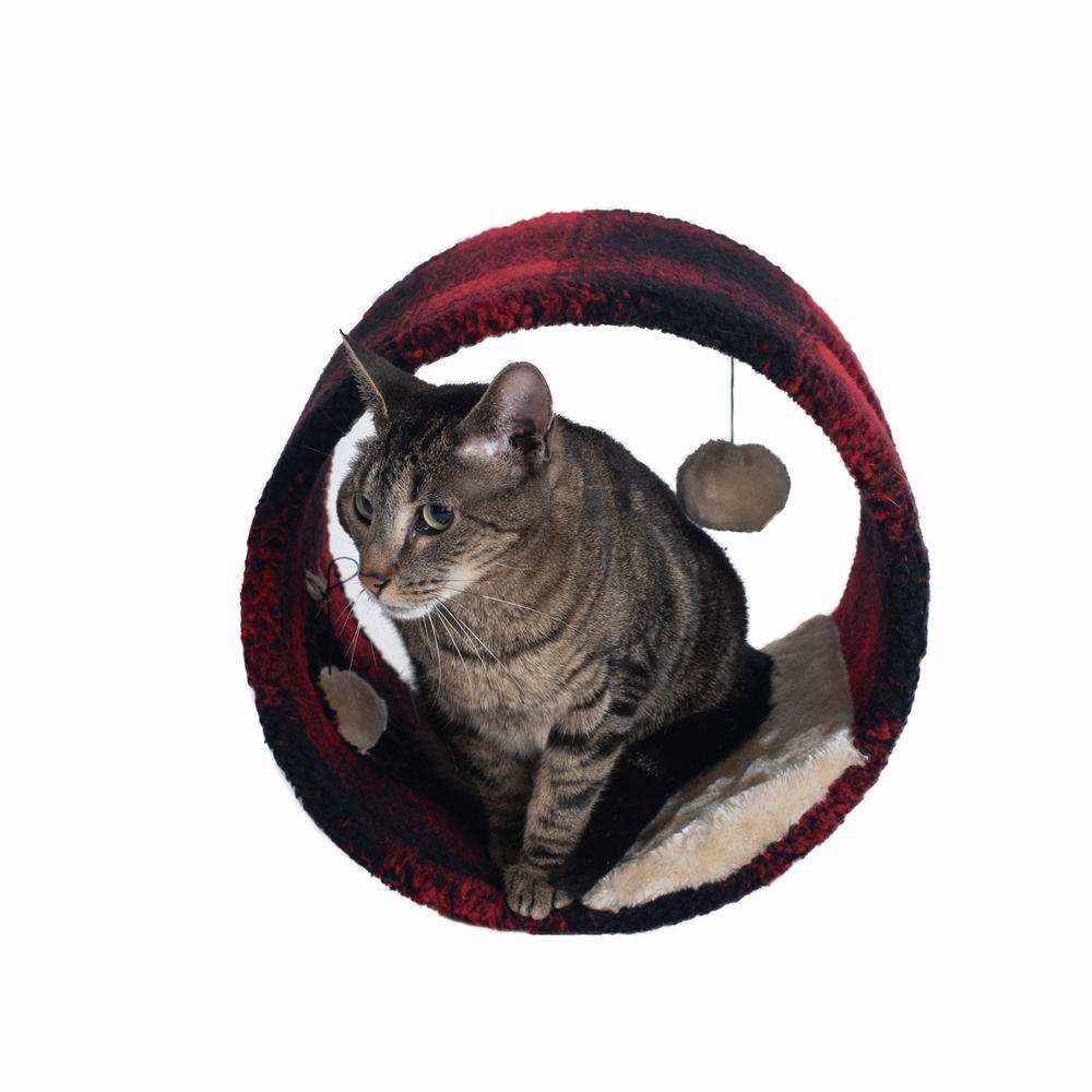 Armarkat B1201 Real Wood Cat Hideaway Tunnel, Scotch Plaid