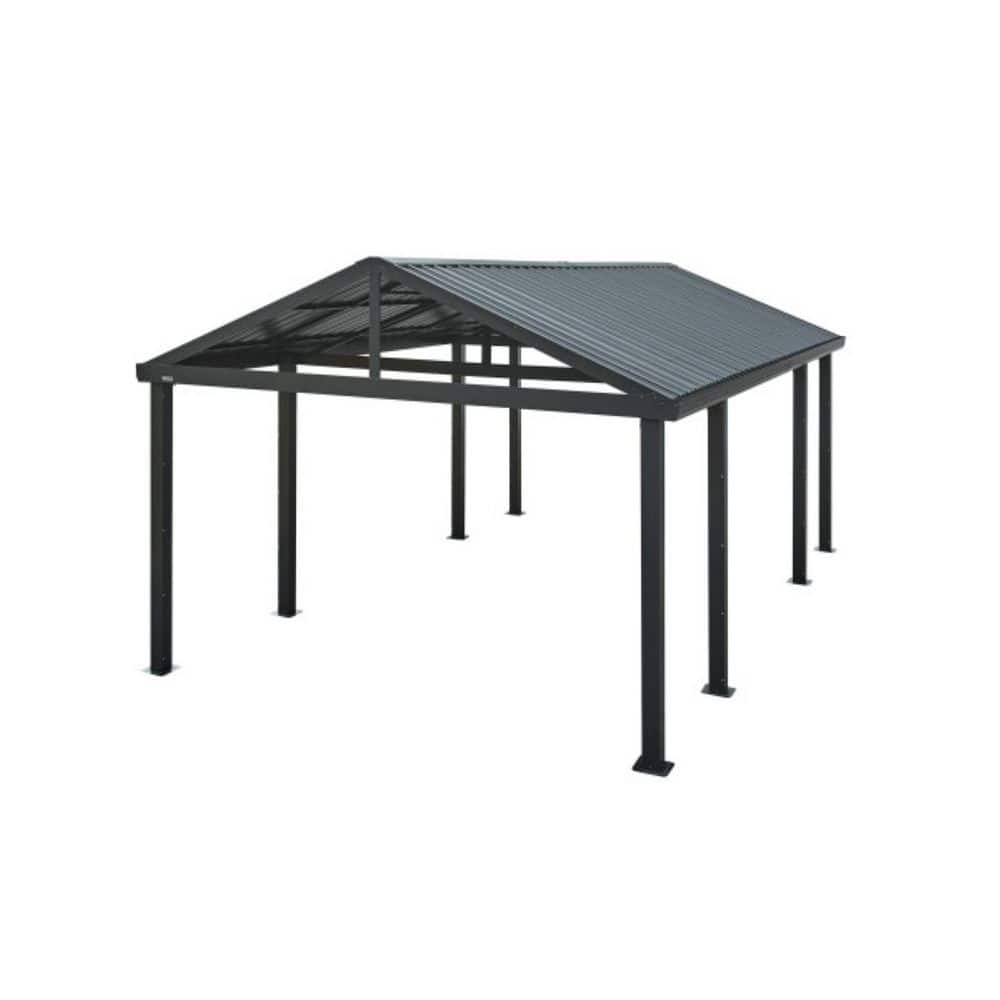 SOJAG SAMARA 12 FT X 20 FT DARK GREY CARPORT