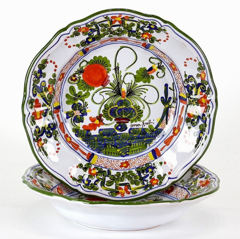 FAENZA-CARNATION Pasta/Soup Rim Plate