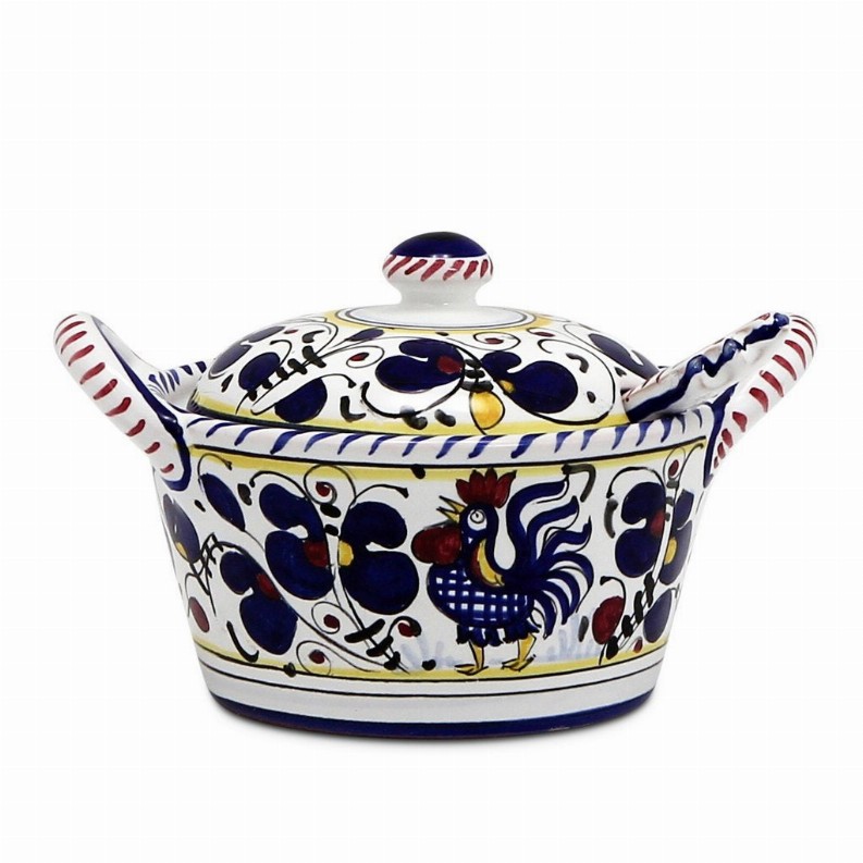 ORVIETO ROOSTER BUTTER TRAY & CHEESE BOWLS